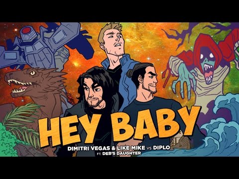 Dimitri Vegas &amp; Like Mike vs Diplo - Hey Baby (feat. Deb&#039;s Daughter) [Official Music Video]