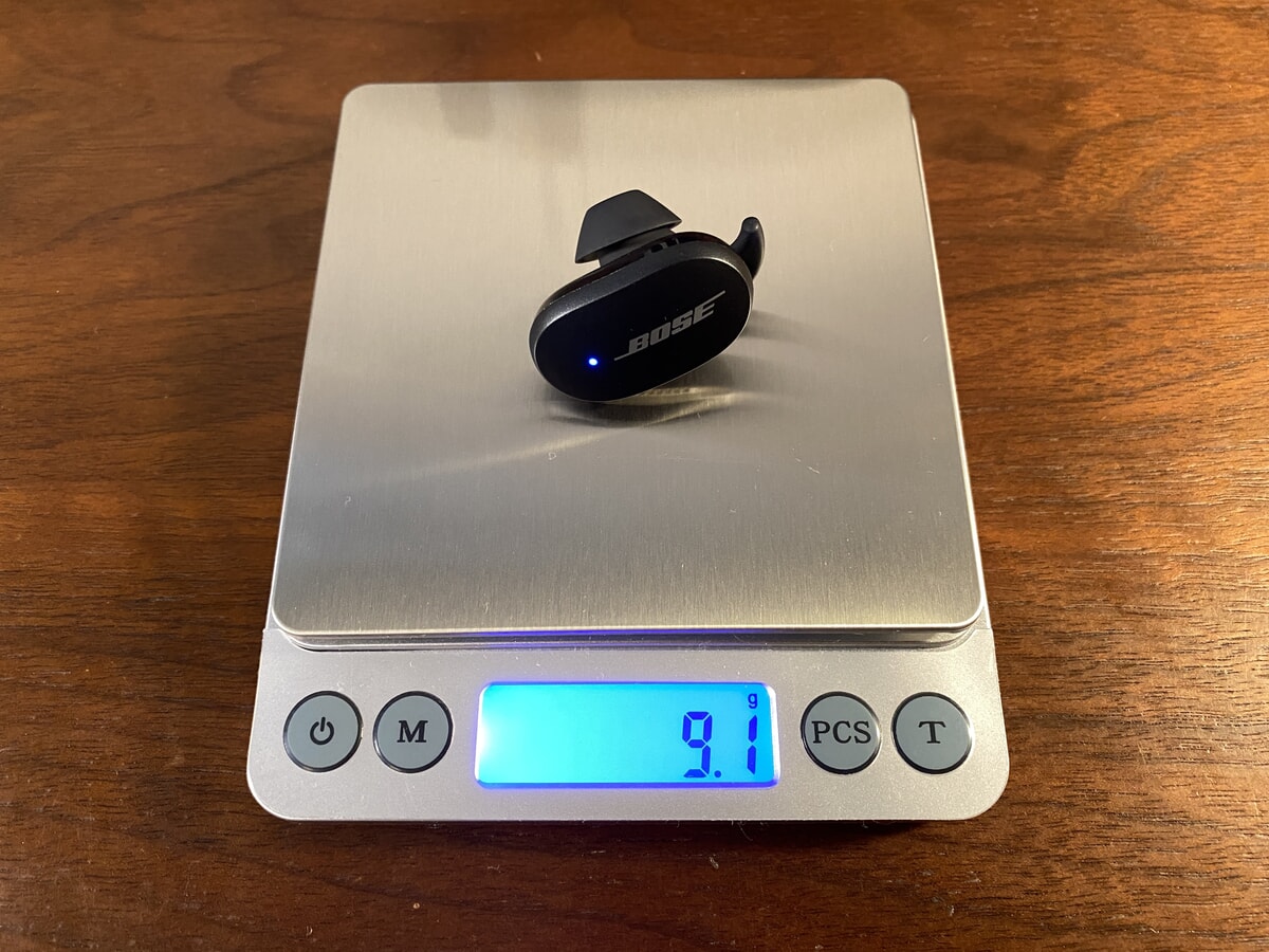 Bose QuietComfort Earbudsの重量