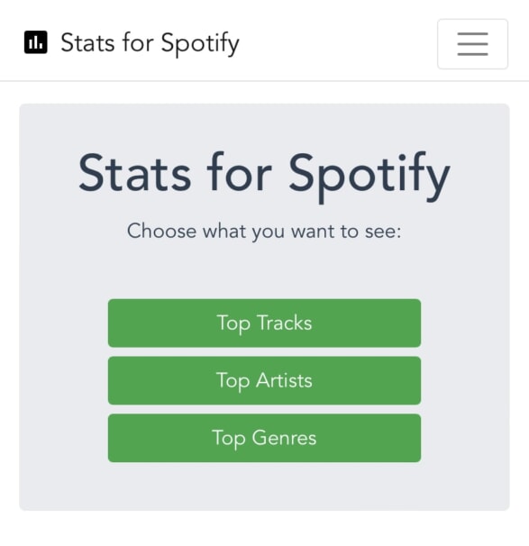Stats for Spotifyの使い方